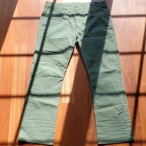 Buffalo 34x30 straight cut army green jeans